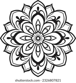 Mandala , Very Simple Coloring Book, PNG