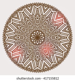 Mandala. Vintage decorative element. Ethnic round ornament. Mandala vector.