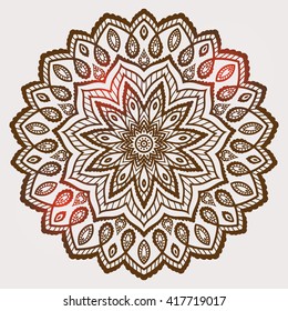 Mandala. Vintage decorative element. Ethnic round ornament. Mandala vector.