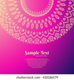 Mandala. Vintage decorative element. Ethnic round ornament