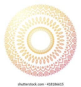 Mandala. Vintage decorative element. Ethnic round ornament