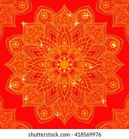 Mandala. Vintage decorative element. Ethnic round ornament. Chinese style.
