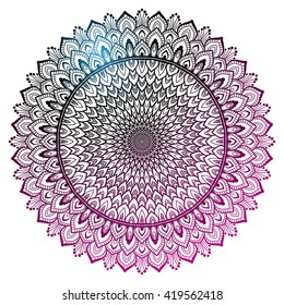 Mandala. Vintage decorative element. Ethnic round ornament