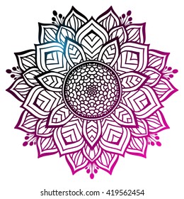 Mandala. Vintage decorative element. Ethnic round ornament