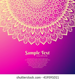 Mandala. Vintage decorative element. Ethnic round ornament. 