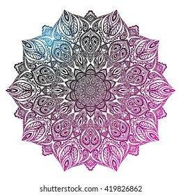 Mandala. Vintage decorative element. Ethnic round ornament