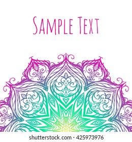 Mandala. Vintage decorative element. Ethnic round ornament