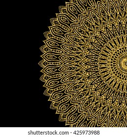 Mandala. Vintage decorative element. Ethnic round ornament