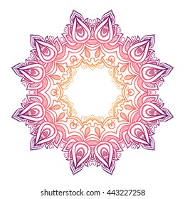 Mandala. Vintage decorative element. Ethnic round ornament