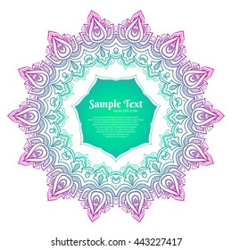 Mandala. Vintage decorative element. Ethnic round ornament