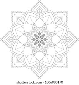 Mandala. Vintage decorative element. Hand drawn background. Islam, Arabic design