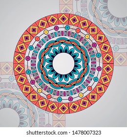 mandala vintage decorative element mystical design vector illustration