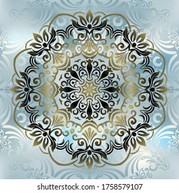 Mandala. Elementos decorativos de época. Vector. 