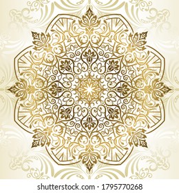Mandala. Elementos decorativos de época. Vector.