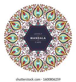 Mandala Vintage decorative elements design. with gold, green, black and dark Blue colors on a white background
