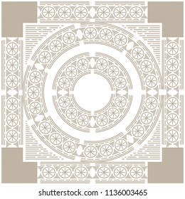 Mandala. Vintage decorative elements. Hand Drawn Background. Islam, Arabic, Indian, Ottoman, Native Americans, cosmic technogenic motives.