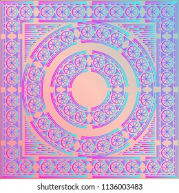 Mandala. Vintage decorative elements. Hand Drawn Background. Islam, Arabic, Indian, Ottoman, Native Americans, cosmic technogenic motives.