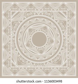 Mandala. Vintage decorative elements. Hand Drawn Background. Islam, Arabic, Indian, Ottoman, Native Americans, cosmic technogenic motives.