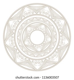 Mandala. Vintage decorative elements. Hand Drawn Background. Islam, Arabic, Indian, Ottoman, Native Americans, cosmic technogenic motives.