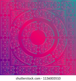 Mandala. Vintage decorative elements. Hand Drawn Background. Islam, Arabic, Indian, Ottoman, Native Americans, cosmic technogenic motives.