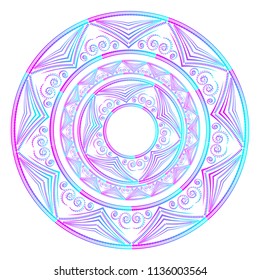 Mandala. Vintage decorative elements. Hand Drawn Background. Islam, Arabic, Indian, Ottoman, Native Americans, cosmic technogenic motives.
