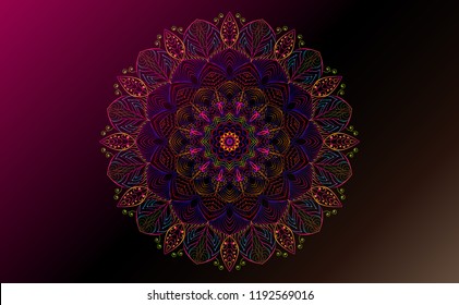Mandala. Vintage decorative elements. Hand drawn background. Islam, Arabic, Indian, ottoman motifs.