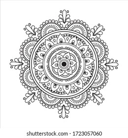 Mandala. Vintage decorative elements. Hand drawn background. Islam, Arabic