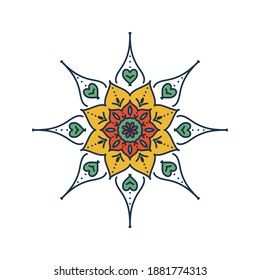 Mandala. Vintage decorative elements. Hand drawn background