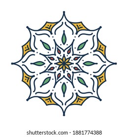 Mandala. Vintage decorative elements. Hand drawn background