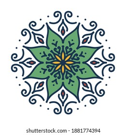 Mandala. Vintage decorative elements. Hand drawn background