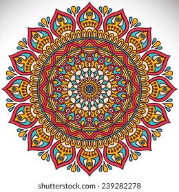 Mandala. Vintage decorative elements. Hand drawn background. Islam, Arabic, Indian, ottoman motifs. 