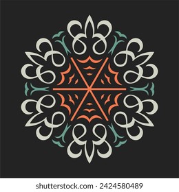 Mandala. Elementos decorativos vintage. Fondo dibujado a mano. Islam, árabe, indio, motivo otomano.