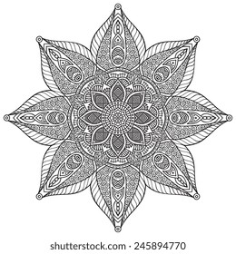 Mandala. Vintage decorative elements. Hand drawn background. Islam, Arabic, Indian, ottoman motifs. 