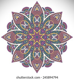 Mandala. Vintage decorative elements. Hand drawn background. Islam, Arabic, Indian, ottoman motifs. 