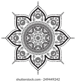 Mandala. Vintage decorative elements. Hand drawn background. Islam, Arabic, Indian, ottoman motifs. 
