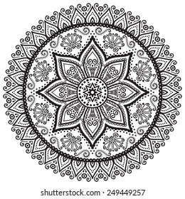 Mandala. Vintage decorative elements. Hand drawn background. Islam, Arabic, Indian, ottoman motifs. 