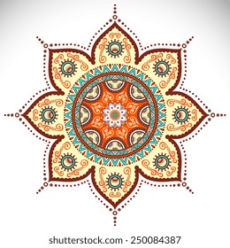 Mandala. Vintage decorative elements. Hand drawn background. Islam, Arabic, Indian, ottoman motifs. 