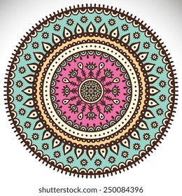 Mandala. Vintage decorative elements. Hand drawn background. Islam, Arabic, Indian, ottoman motifs. 