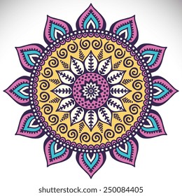 Mandala. Vintage decorative elements. Hand drawn background. Islam, Arabic, Indian, ottoman motifs. 