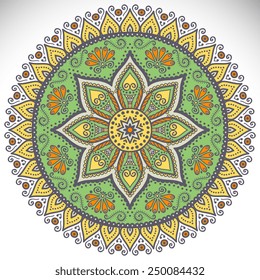 Mandala. Vintage decorative elements. Hand drawn background. Islam, Arabic, Indian, ottoman motifs. 