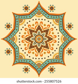 Mandala. Vintage decorative elements. Hand drawn background. Islam, Arabic, Indian, ottoman motifs. 