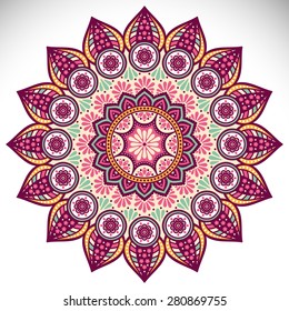 Mandala. Vintage decorative elements. Hand drawn background. Islam, Arabic, Indian, ottoman motifs.