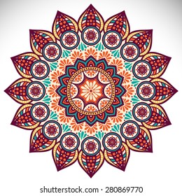 Mandala. Vintage decorative elements. Hand drawn background. Islam, Arabic, Indian, ottoman motifs.