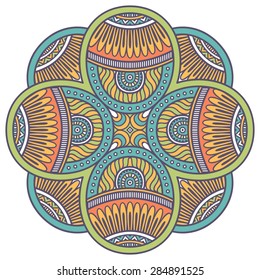 Mandala. Vintage decorative elements. Hand drawn background. Islam, Arabic, Indian, ottoman motifs.