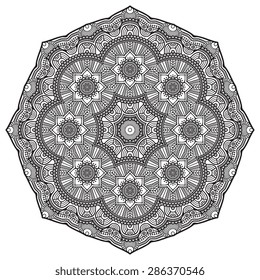 Mandala. Vintage decorative elements. Hand drawn background. Islam, Arabic, Indian, ottoman motifs.