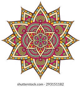 Mandala. Vintage decorative elements. Hand drawn background. Islam, Arabic, Indian, ottoman motifs.