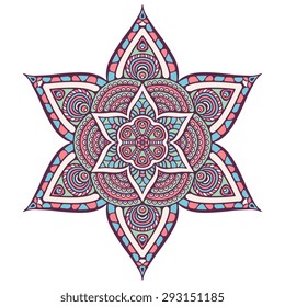 Mandala. Vintage decorative elements. Hand drawn background. Islam, Arabic, Indian, ottoman motifs.