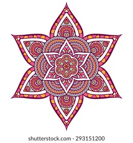 Mandala. Vintage decorative elements. Hand drawn background. Islam, Arabic, Indian, ottoman motifs.