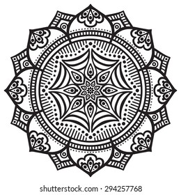 Mandala. Vintage decorative elements. Hand drawn background. Islam, Arabic, Indian, ottoman motifs.