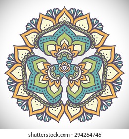 Mandala. Vintage decorative elements. Hand drawn background. Islam, Arabic, Indian, ottoman motifs.